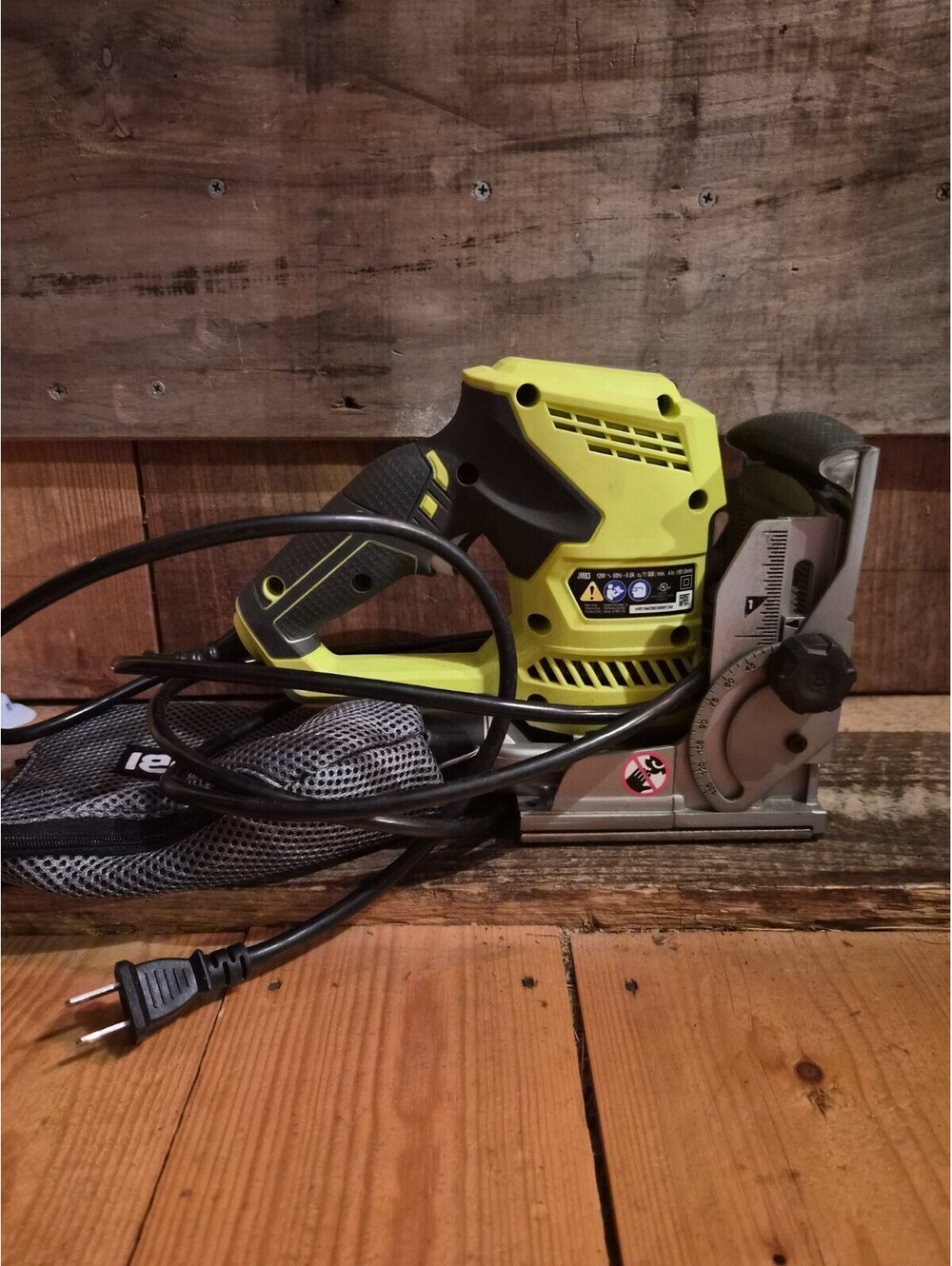 Ryobi 6 Amp Biscuit Joiner Kit Corded Tool w/ Dust Bag Tested! Missing Piece